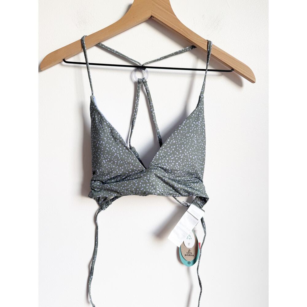 NWT PRANA Womens La Plata & Elina Bikini Swim Set Army Spots Green Medium - Picture 5 of 11